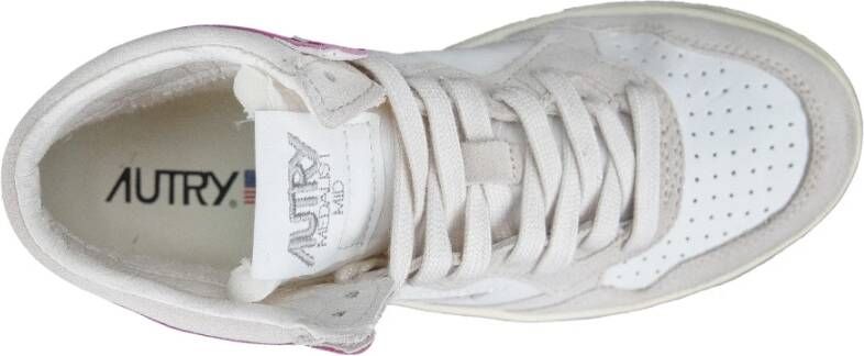 Autry Leren Vetersneakers met Suède Details Multicolor Dames