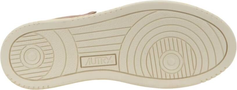 Autry Leren Vetersneakers met Suède Inzetstukken White Dames