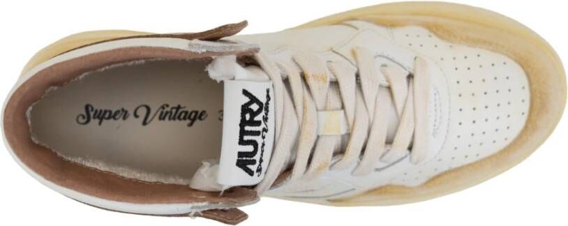 Autry Leren Vetersneakers met Suède Inzetstukken White Dames