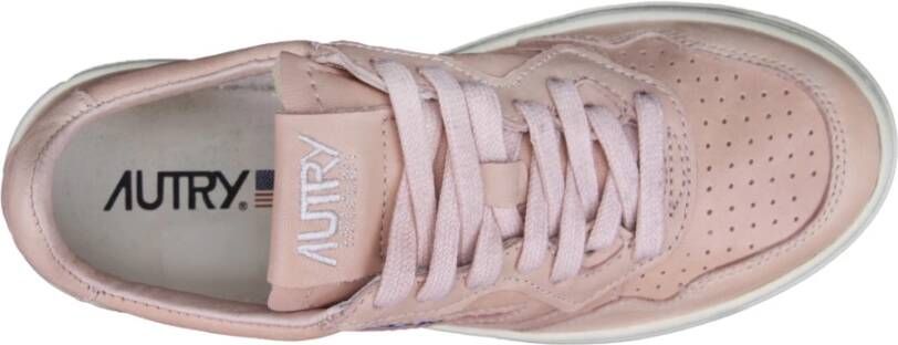 Autry Leren Vetersneakers Orange Dames