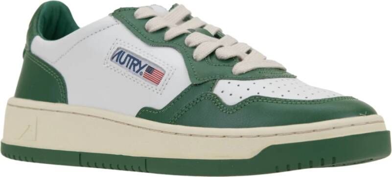 Autry Leren Vetersneakers voor Dames Green Dames