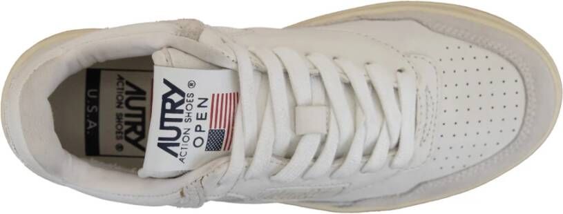 Autry Leren Vetersneakers voor Dames White Dames