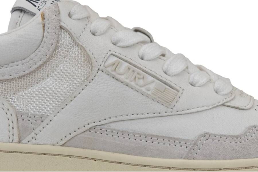 Autry Leren Vetersneakers voor Dames White Dames