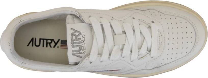 Autry Leren Vetersneakers voor Dames White Dames
