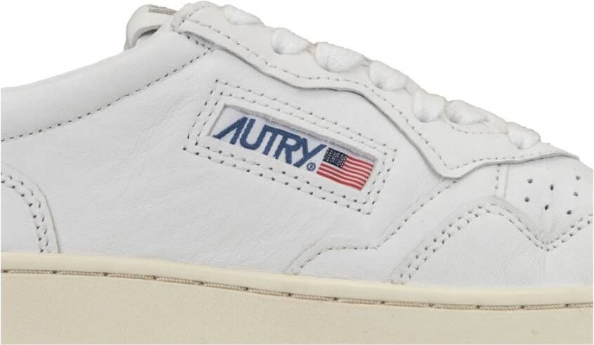 Autry Leren Vetersneakers voor Dames White Dames