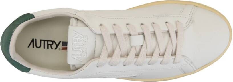 Autry Leren Vetersneakers voor Dames White Dames