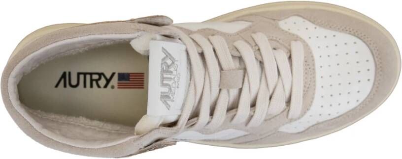 Autry Leren Vetersneakers voor Dames White Dames