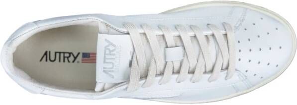 Autry Leren Vetersneakers voor Dames White Dames