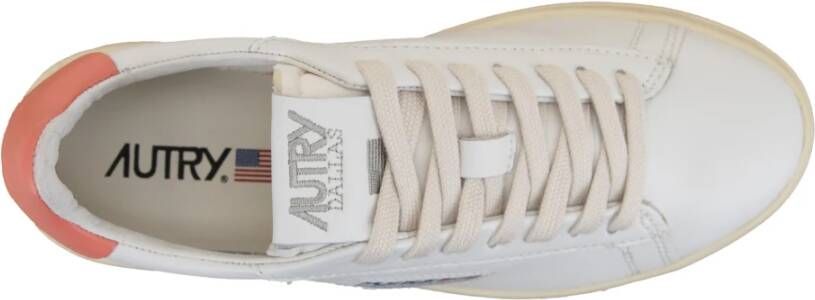 Autry Leren Vetersneakers voor Dames White Dames
