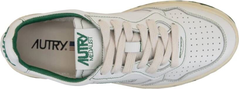 Autry Leren Vetersneakers voor Dames White Dames