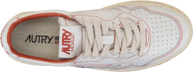 Autry Leren Vetersneakers voor Dames White Dames