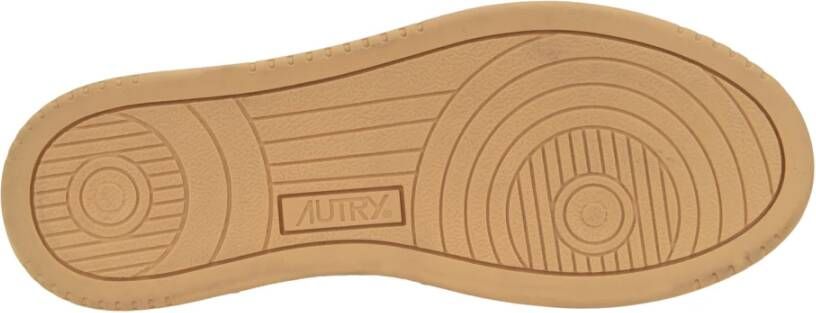 Autry Leren Vetersneakers voor Dames Yellow Dames