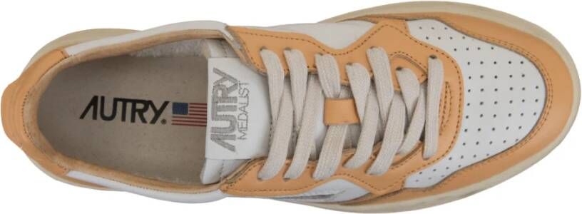 Autry Leren Vetersneakers voor Dames Yellow Dames