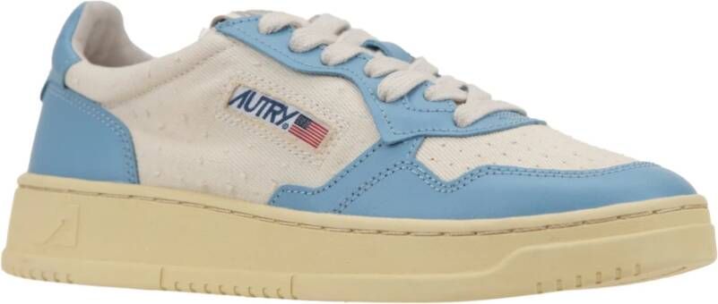 Autry Leren Vetersneakers voor Vrouwen Blue Dames
