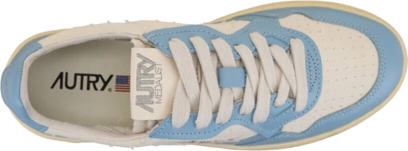 Autry Leren Vetersneakers voor Vrouwen Blue Dames