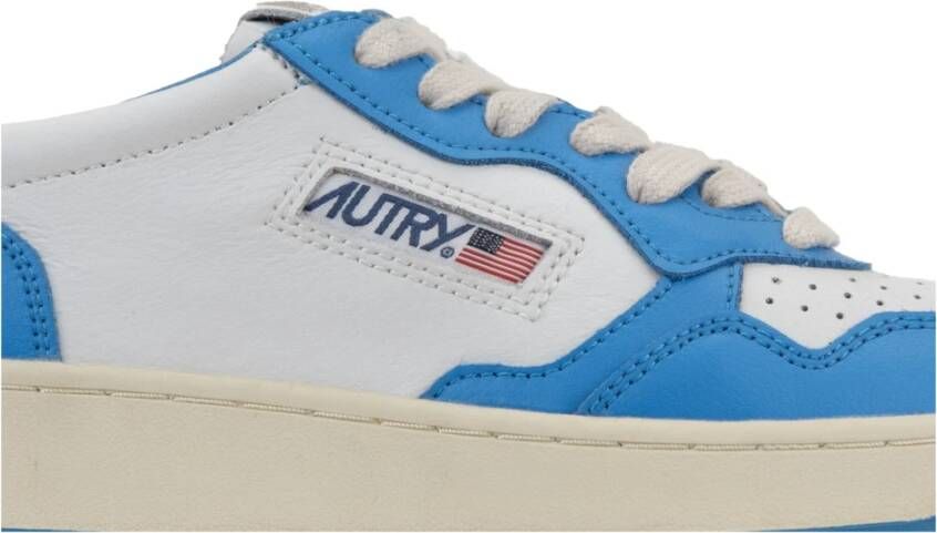 Autry Leren Vetersneakers voor Vrouwen Blue Dames