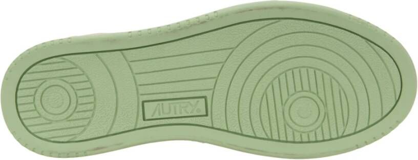 Autry Leren Vetersneakers voor Vrouwen Green Dames