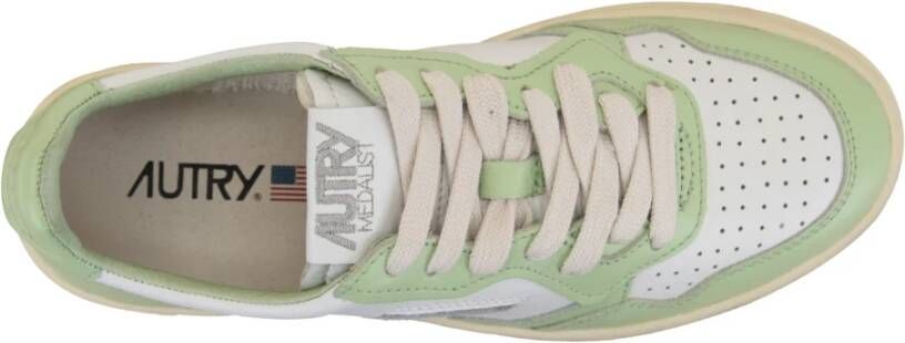 Autry Leren Vetersneakers voor Vrouwen Green Dames