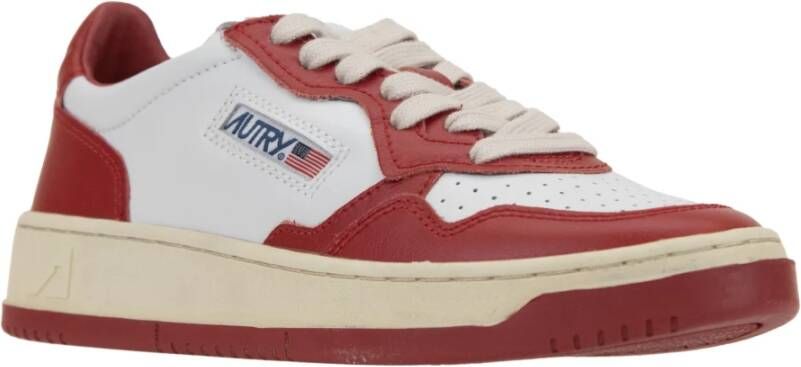 Autry Leren Vetersneakers voor Vrouwen Red Dames