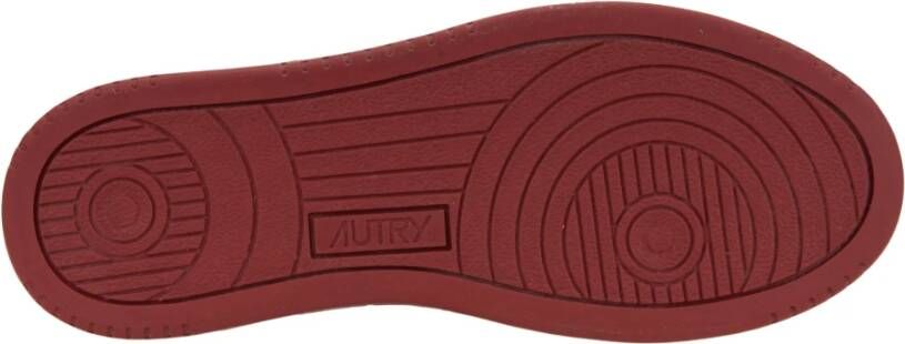 Autry Leren Vetersneakers voor Vrouwen Red Dames