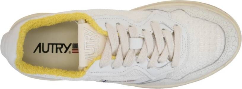 Autry Leren Vetersneakers voor Vrouwen White Dames