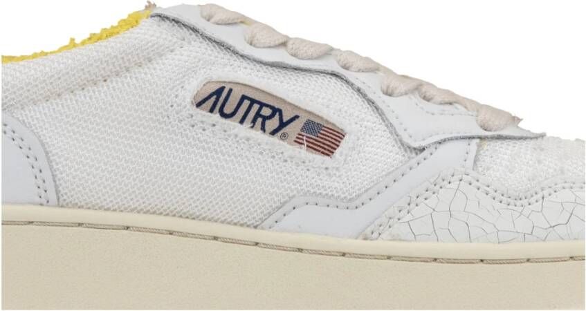 Autry Leren Vetersneakers voor Vrouwen White Dames