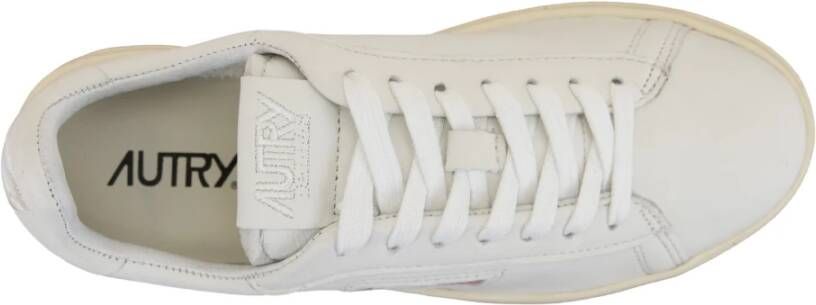 Autry Leren Vetersneakers voor Vrouwen White Dames