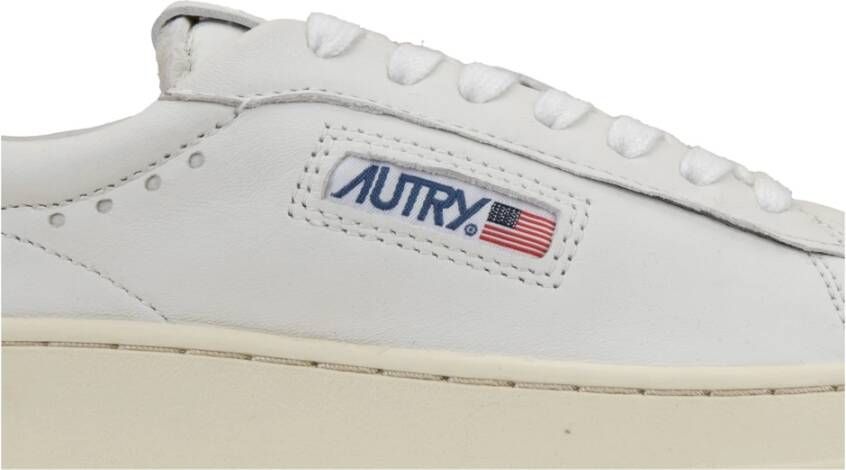 Autry Leren Vetersneakers voor Vrouwen White Dames