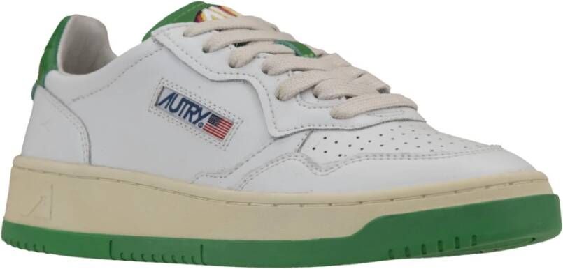 Autry Leren Vetersneakers voor Vrouwen White Dames