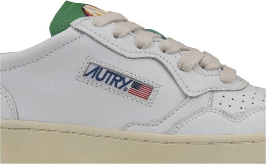 Autry Leren Vetersneakers voor Vrouwen White Dames