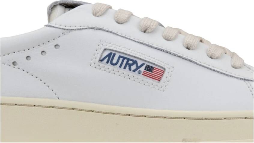 Autry Leren Vetersneakers voor Vrouwen White Dames