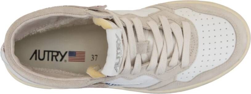 Autry Leren Vetersneakers voor Vrouwen White Dames