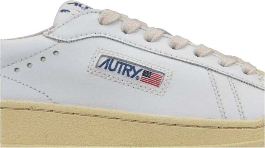 Autry Leren Vetersneakers voor Vrouwen White Dames