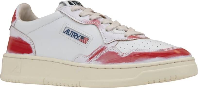 Autry Leren Vetersneakers voor Vrouwen White Dames