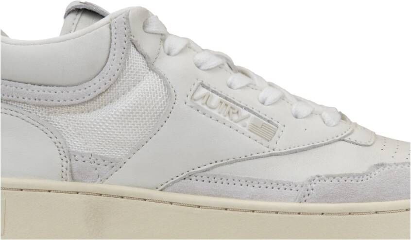 Autry Leren Vetersneakers White Heren