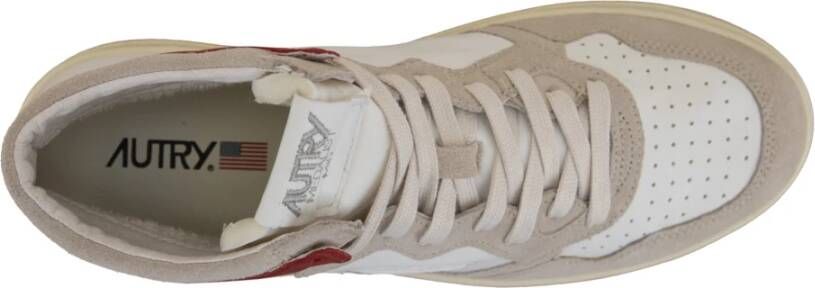 Autry Leren Vetersneakers White Heren