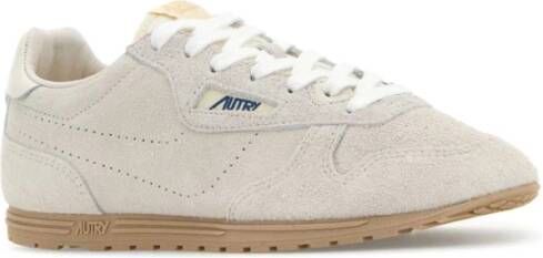 Autry Lichtgrijze Suède Windspin Sneakers