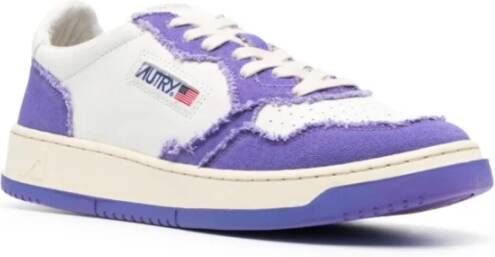 Autry Medalist 01 Lage Sneakers Wit Violet Multicolor Heren