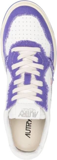 Autry Medalist 01 Lage Sneakers Wit Violet Multicolor Heren