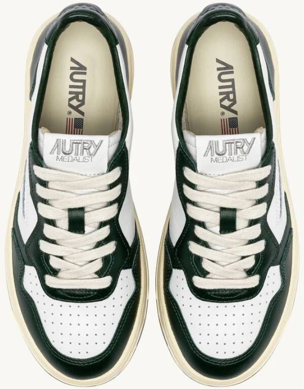 Autry Medalist Bicolor Leren Sneakers Green Dames