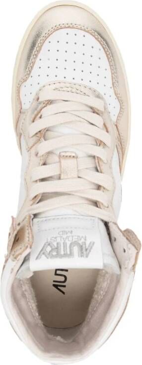 Autry Medalist Mid Bicolor High Top Sneakers Green Dames