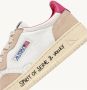 Autry Vintage Stijl Lage Top Leren Sneakers in Wit Zand Roze White Dames - Thumbnail 42