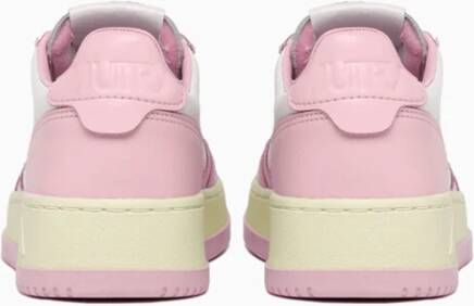 Autry Witte Roze Medalist Lage Sneakers Multicolor Dames