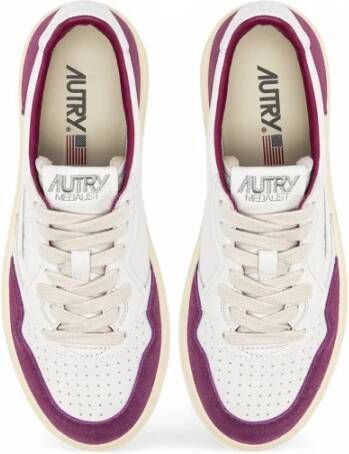 Autry Medalist Low Leren Sneakers Purple Unisex