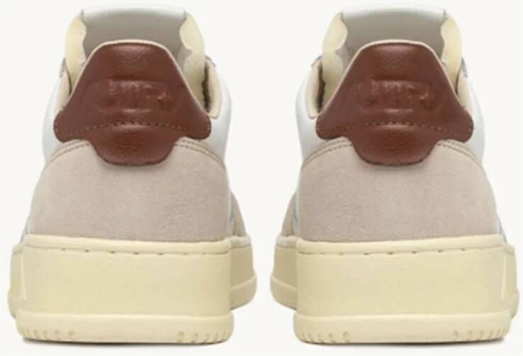Autry Medalist Low Leren Sneakers Wit Bruin White Heren