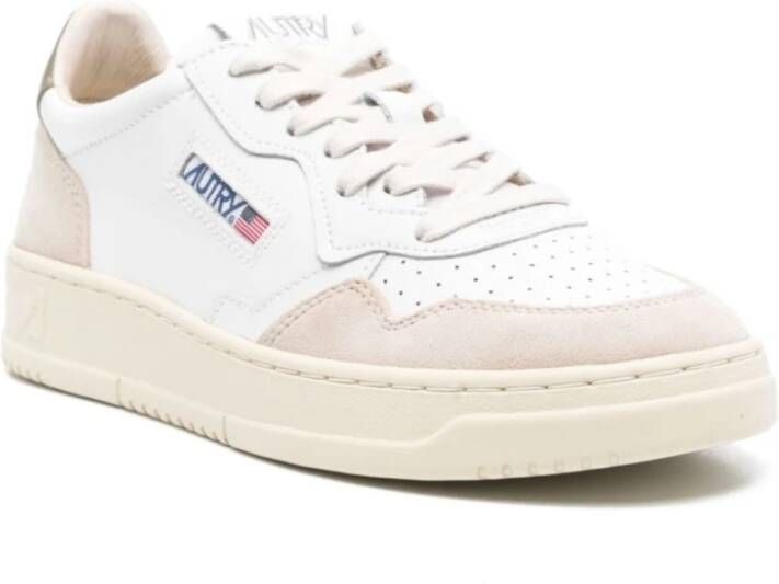 Autry Medalist Low Leren Suède Sneakers White Heren