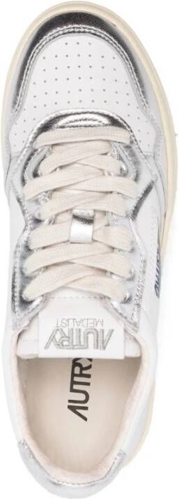 Autry Medalist Manden Zilver Leren Sneakers Gray Dames