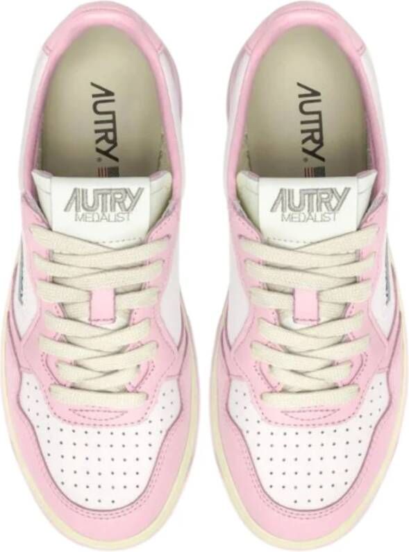 Autry Medalist Vintage-geïnspireerde leren schoenen Multicolor Dames