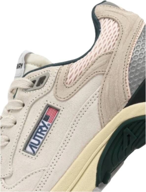 Autry Mesh Veterschoenen in Wit Roze