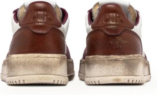 Autry Met de hand gemaakte witte en bordeauxrode sneakers Multicolor Dames